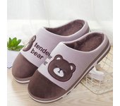 Zapatillas de casa de dibujos animados de pareja de invierno zapatillas antideslizantes gruesas zapatillas de algodón interiores cálidas 46-47