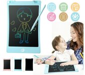 Tableta de escritura LCD de 8,5/10 pulgadas, tableta de dibujo creativa para educación temprana, bloc de notas, bloc de escritura a mano, bloc de dibujo digital, tabletas de dibujo gráfico + bolígrafo 8.5inch-Single Color azul