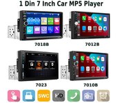 Radio de coche MP5 1DIN de 7 pulgadas 7010B/7012B/7018B/7023/ Universal, pantalla táctil, FM, USB, Bluetooth, AUX Multimedia con pantalla 7010B