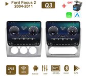 Radio de coche Android para Ford Focus 2 2004-2011 con botón perilla reproductor Multimedia de 10 pulgadas navegación GPS Carplay 2 + 32GB A