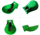 Bebedero automático para ganado, cuenco de agua potable para vaca, caballo, burro, oveja verde/negro