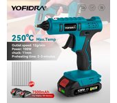 Pistola de pegamento de fusión en caliente eléctrica inalámbrica de 100W, barra de pegamento de 11mm para artes, herramienta de reparación eléctrica doméstica para batería Makita de 18V Without Battery Set A