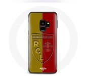 Coque Samsung Galaxy S9 rcl lens Logo fond jaune et rouge