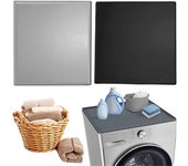 Tapete de silicona para lavadora y secadora, protector superior de secadora, antideslizante, resistente a rayones, cubierta para encimera de lavandería, resistente al calor M gris
