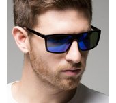Gafas de sol cuadradas con montura grande para hombre, gafas de sol coloridas de tendencia, gafas de conducción para conductor negro