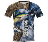 Moda Camiseta de los hombres Summer Animal Fish 3d Print Ropa casual diaria de alta calidad para hombres XL