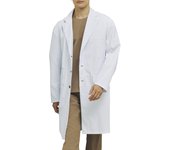 DIVISIÓN DE Bata Médica DOM0030 Blanco [UNITE ME] (Manga larga) [Hombres] [Antitransparente/Antiestático/Elástico/Antimicrobiano/Protección UV/Fácil cuidado] C-1