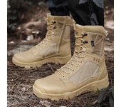 Botas tácticas para hombre, botas militares para hombre, desierto, impermeables, zapatillas de seguridad para el trabajo, deportes de senderismo, botas al aire libre 40 negro/rojo