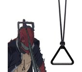 Collar de motosierra de Anime para hombre, Volkner Pochita, cadena de cuero para Cosplay, anillo Triangular, colgante, Gargantilla, accesorios de joyería, regalo