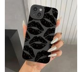 Funda de estilo gótico con labios negros para Apple iPhone 15, 14, 13, 12, 11 Pro Max, 15, 14 Plus, funda de silicona suave a prueba de golpes, accesorios para teléfono For iPhone 11