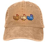 Gorra de béisbol de 3 pollos, sombreros Unisex, protección de visera WoUnisex, Snapback, juego de Stardew Valley, gorras de Abigail Sebastian One Size