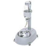 Cuenco antipunta para perro con botella de agua potable, dispensador automático de plástico, alimentador, hervidor colgante, contenedor de comida para gatos, suministros para mascotas gris
