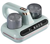 Aspirador de colchón Luz UV Eliminador de ácaros de succión fuerte con filtración 100 W de potencia Fácil limpieza Monitoreo de humedad de alta precisión Limpiador de cama color rosa
