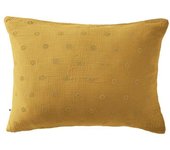 Taie d'oreiller Brodée Déco  Gaïa Boho  60 x 60 cm & 50 x 70 cm  Gaze de Coton  - Gaïa Boho Safran - 50 x 70 cm