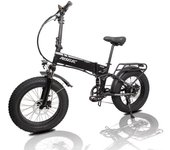 Bicicleta eléctrica plegable Paselec PX6 de 750 W, 48 V, 13 Ah, de 20 pulgadas y neumáticos anchos. negro