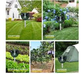 Repelente de plagas con energía Solar para exteriores, dispositivo repelente de roedores y plagas de ratones, granja de jardín, resistente al agua verde