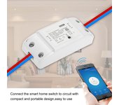 El interruptor Wifi básico funciona con Alexa para Google Home Timer 10A/2200W interruptor remoto inalámbrico para blanco