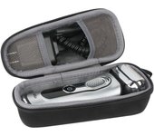 Estuche rígido co2CREA compatible con afeitadoras Braun Series 3, 5 y 7 (5140s, 3010s, 310s, 3040s, 3020s-B para hombre) negro