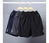 Pantalones cortos de running transpirables de secado rápido para hombre, talla grande, de seda hielo, corte holgado, ropa informal de verano 4XL