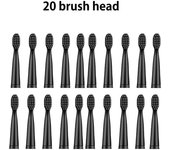 20 piezas cepillo de dientes eléctrico sónico cabezales de repuesto cepillo suave puntas accesorios limpieza profunda para hombre y mujer adultos 20pcs