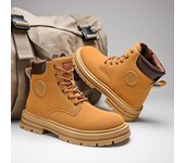 Botas de lujo para hombre 2024 nuevas, cómodas, transpirables, impermeables, botas de trabajo de moda para hombre, botas de moto 39