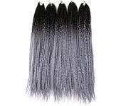 Extensiones de cabello Feibin, 5 pares, 22 piezas por paquete, estilo hip hop, peinado de baile, degradado jumbo, pelucas negras de hip hop, juego, juego, coletas.