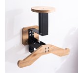 Soporte de pared para casco de motocicleta, soporte de madera para casco de bicicleta, con ganchos, soporte para llaves para casco todo en uno