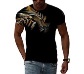 Camisetas gráficas con estampado abstracto de personalidad a la moda de verano para hombres, camisetas informales de manga corta con cuello redondo estilo Hip Hop Street S