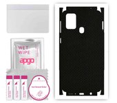 apgo Protective Skin Sticker for the back+sides compatible with Samsung Galaxy M31, Full Wrap Film, Foil, Vinyl - Pattern Matrix