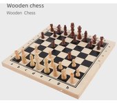 Juego de ajedrez magnético plegable de madera - Diseño internacional de alta calidad 29 cm