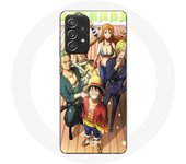 Coque pour Samsung Galaxy A52 One Piece Luffy Affiche Equipages Manga Anime