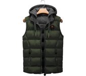 Chaleco con capucha para hombre Nuevo chaleco de invierno para hombre Chaleco de plumas Chaleco casual para hombre Chaqueta sin mangas Chaleco con capucha para hombre XXS