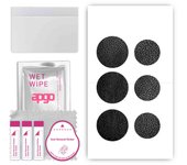 apgo Protective Skin Sticker for the back compatible with Apple AirTag, Wrap Film, Foil, Vinyl - Pattern Black Leather