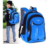 Mochilas escolares para niños, mochila de gran capacidad para adolescentes, niños y niñas, bolso impermeable para libros azul