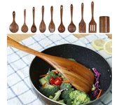 Utensilio de cocina Colador Espumadera Vajilla Vajilla de madera Cuchara de cocina Cuchara sopera Utensilios de bambú 08