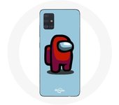Coque pour Samsung Galaxy A71 Among Us jeu vidéo Fond bleu