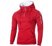 Sudaderas con capucha informales para hombre, Jersey liso de lana de Hip Hop, ropa deportiva para hombre, sudadera, ropa para hombre S rojo