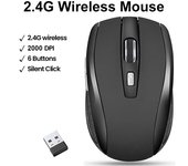 Ratón inalámbrico de 2,4 GHz con receptor USB, miniratón ergonómico silencioso para PC, portátil, computadora de escritorio, ratón para juegos