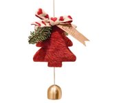 Colgante de Navidad, colgante festivo de campana para árbol de Navidad, exquisito adorno colgante de campana para decoración de vacaciones en el hogar marrón
