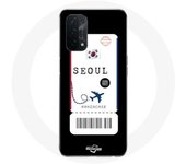 Coque pour Oppo A74 5G Billet d'avion Seoul Corée du Sud