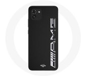 Coque pour Samsung Galaxy A03 Amg Logo Carbone Texture