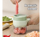 1 cortador de verduras inalámbrico, utensilio eléctrico para ajo, accesorio cortador de alimentos, procesador de alimentos de mano, suministros de cocina verde