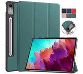 Funda de cuero con tapa para Lenovo Tab P12, funda de 12,7 pulgadas, 2023, con soporte plegable triple, funda magnética inteligente para Lenovo Xiaoxin Pad Pro 12 7 12,7 pulgadas Tab P12 12.7 inch rojo