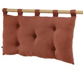 Tête de lit  Gaïa  5 boutons avec passants 50 x 80 cm  Gaze de Coton  - Gaïa Terracotta