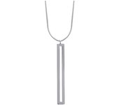 Les Trésors De Lily [K3687] - Collier Argent 'Chorégraphie' argenté (rhodié) - 50x6 mm plata