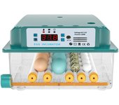 Incubadora de huevos pequeña para el hogar, escotilla completamente automática con giro para pato, enchufe europeo (16 huevos)