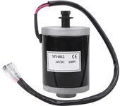 Motor de cepillo pequeño de alta velocidad MY6812 de 24 V y 100 W con polea para scooter eléctrico, accesorio para bicicleta eléctrica blanco