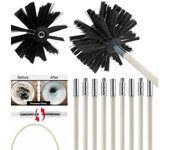 Herramienta de limpieza Varillas de limpieza Kit de varillas para chimeneas Cepillo de barrido Kit de barrido Chimenea 6/410mm