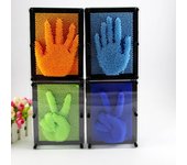Juguetes para niños Molde de mano de clon 3D Aguja mágica tridimensional Impresión de cara Máscara de mano Aguja cambiante Modelo de cara Pink