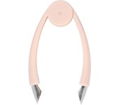Descorazonador de frutas para cocina, multiusos, portátil, de acero inoxidable, herramienta para quitar semillas y tallos, color rosa